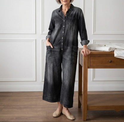 Icía™ | Mono denim con botones